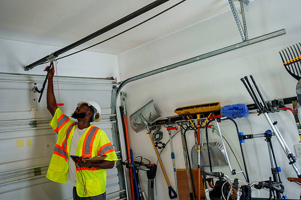 Professional Garage Door Roller Replacement technician working in Parkland, WA